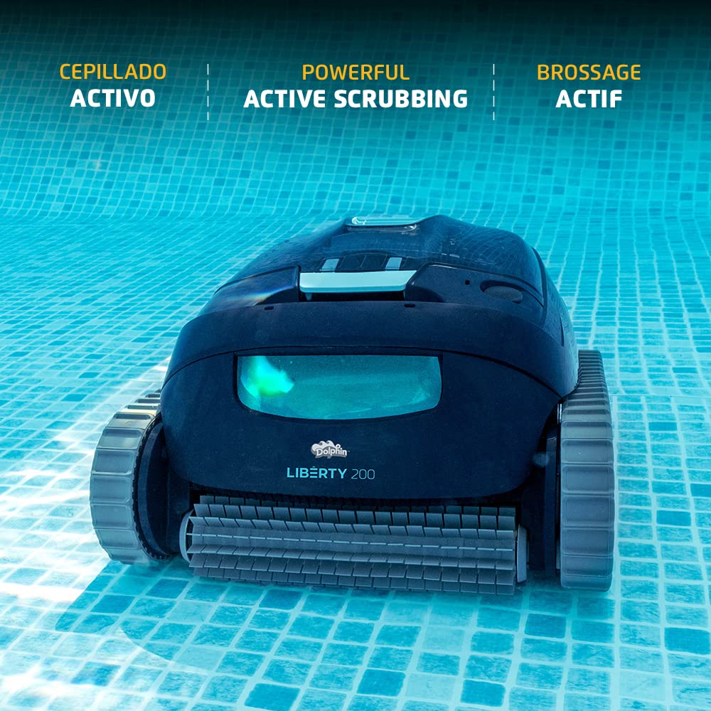 Dolphin (2026 Model) Liberty 200 Cordless Robotic Pool Vacuum Cleaner — Simple Inductive Charging Wall Climbing Capabilities Ideal for Above and In-Ground Pools up to 33 FT in Length Blue - Image 5