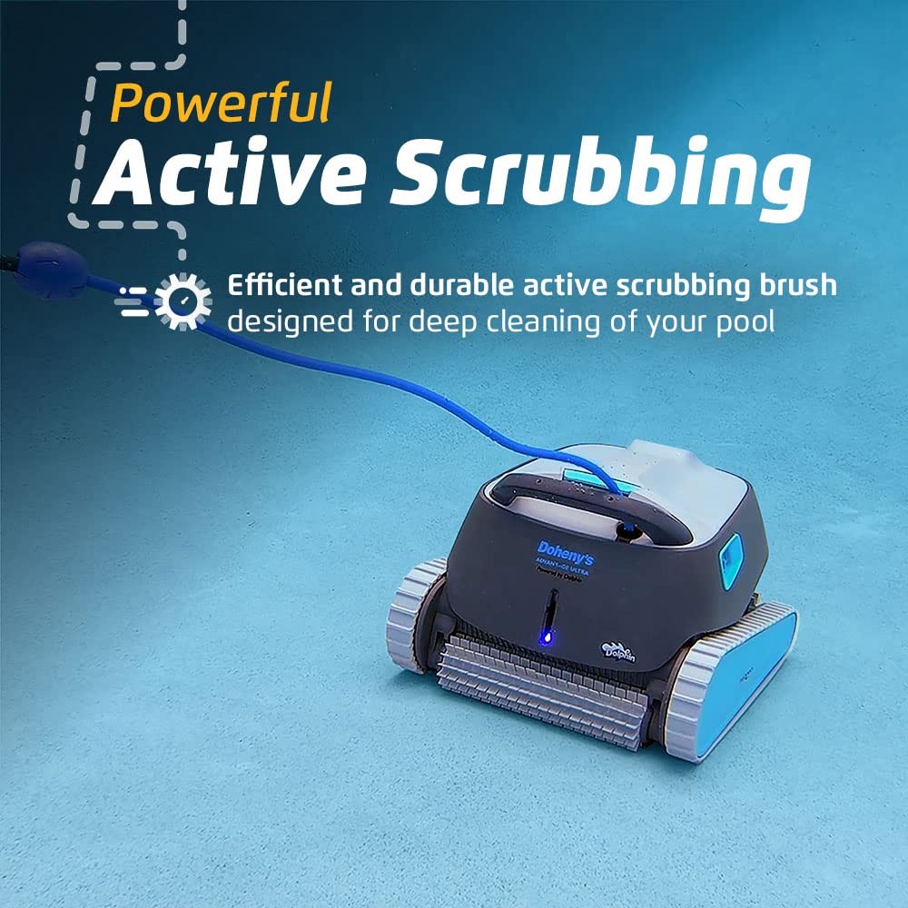Dolphin Advantage Ultra Automatic Robotic Pool Vacuum Cleaner, Wall Climbing, Waterline Scrubber Brush, Top Load Filter, Ideal for In-Ground Pool Types Upto 50 FT in Length - Image 4