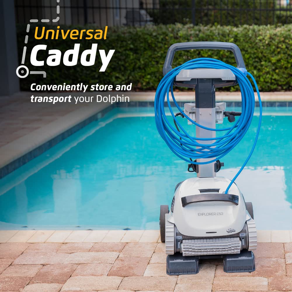 Dolphin Explorer E50 Wi-Fi Automatic Robotic Pool Vacuum Cleaner Includes Caddy for Easy Transport and Store, Ideal for Inground Pool Up to 50 Feet in Length - Image 3