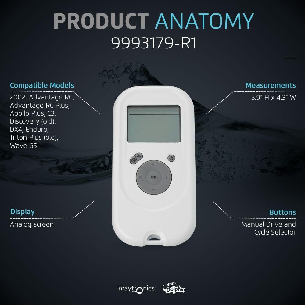 Dolphin Genuine Replacement Part — Basic Remote Control — Total Control from Your Hand — 9993179-R1 - Image 4
