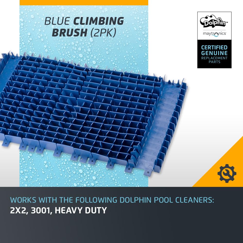 Dolphin Genuine Replacement Part — Blue Climbing Brushes for Commercial Models (2PK) — 6101660-R2 - Image 3