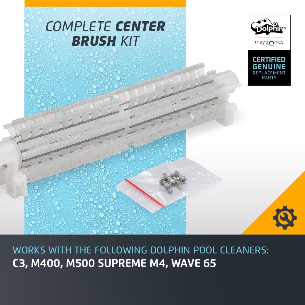 Dolphin Genuine Replacement Part Clear Center Brush Kit Part Number 9995540-R1 - Image 3