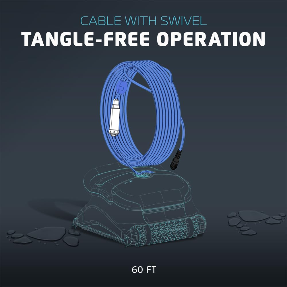 Dolphin Genuine Replacement Part — Durable 60 FT Blue Cable with Swivel for Tangle-Free Operation — 9995862-DIY - Image 5