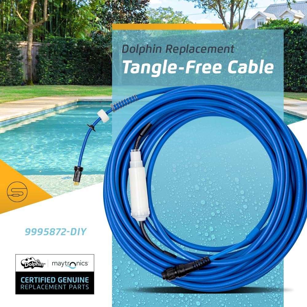 Dolphin Genuine Replacement Part — Durable 60 FT Blue Cable with Swivel for Tangle-Free Operation — 9995872-DIY9995862-DIY - Image 2