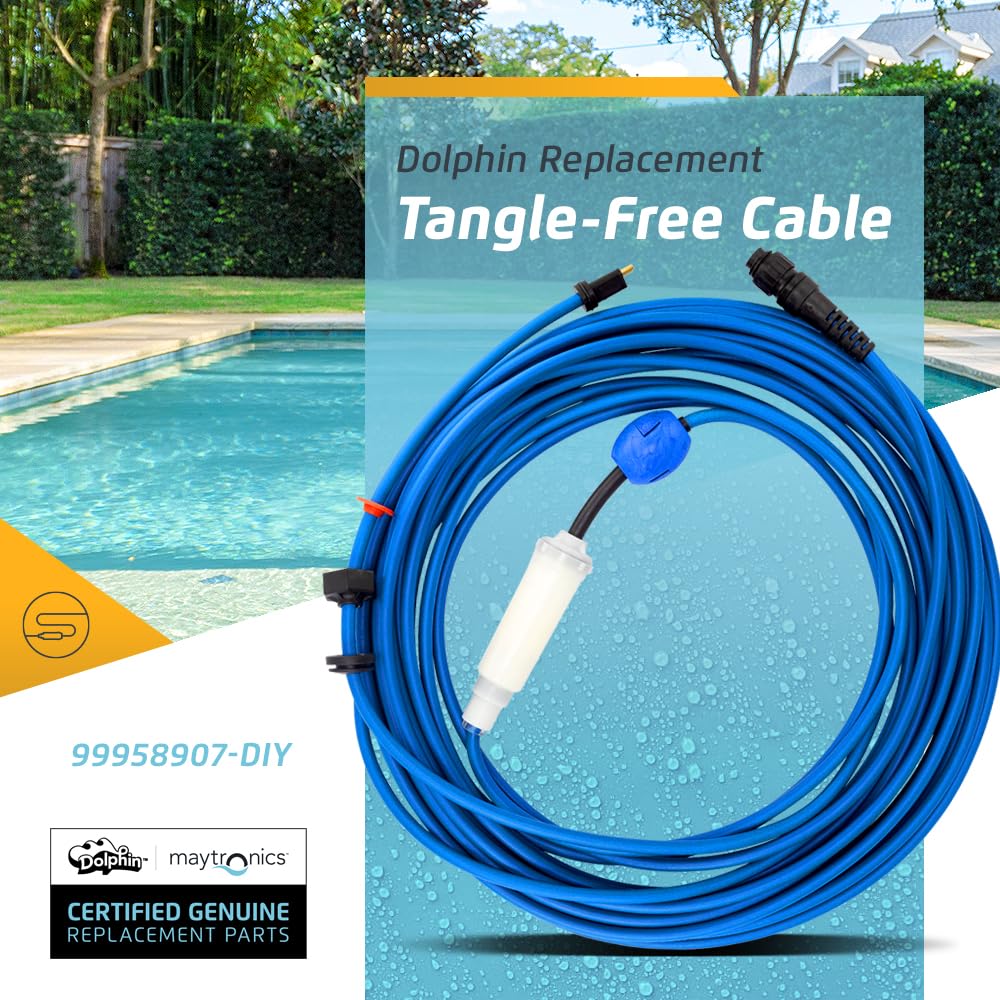 Dolphin Genuine Replacement Part — Durable 60 FT Blue Cable with Swivel for Tangle-Free Operation — 99958907-DYI - Image 2