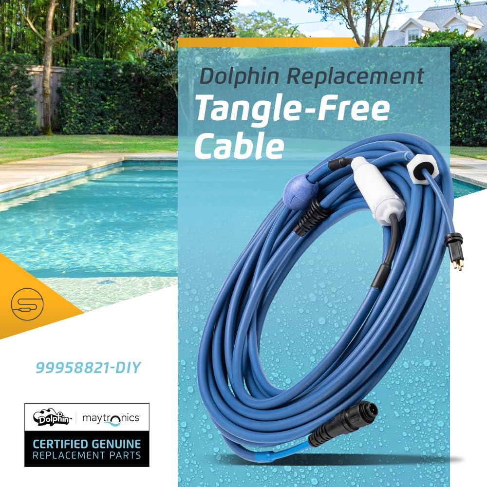 Dolphin Genuine Replacement Part — Durable 60 FT Blue Cable with Swivel for Tangle-Free Operation — 99958821-DIY - Image 2