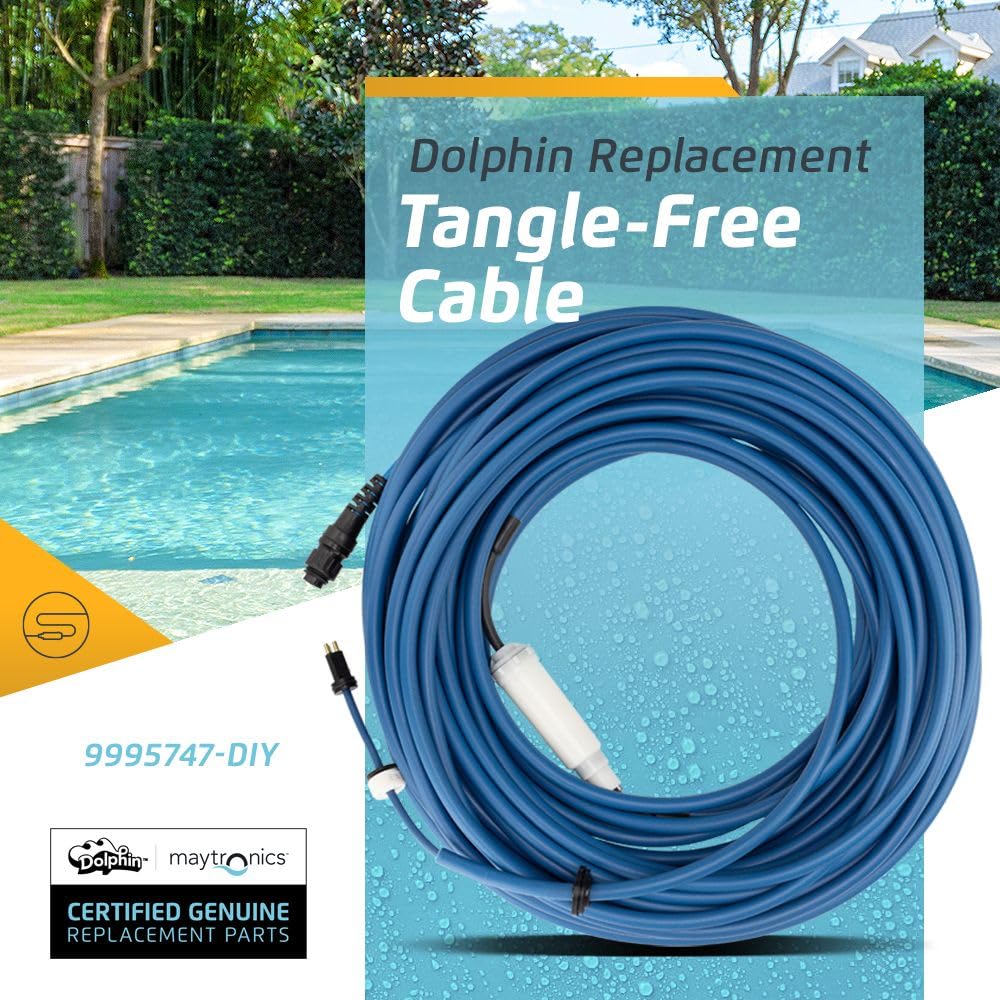 Dolphin Genuine Replacement Part — Durable 98 FT Blue Cable with Swivel for Tangle-Free Operation for Commercial Models — 9995747-DIY - Image 2