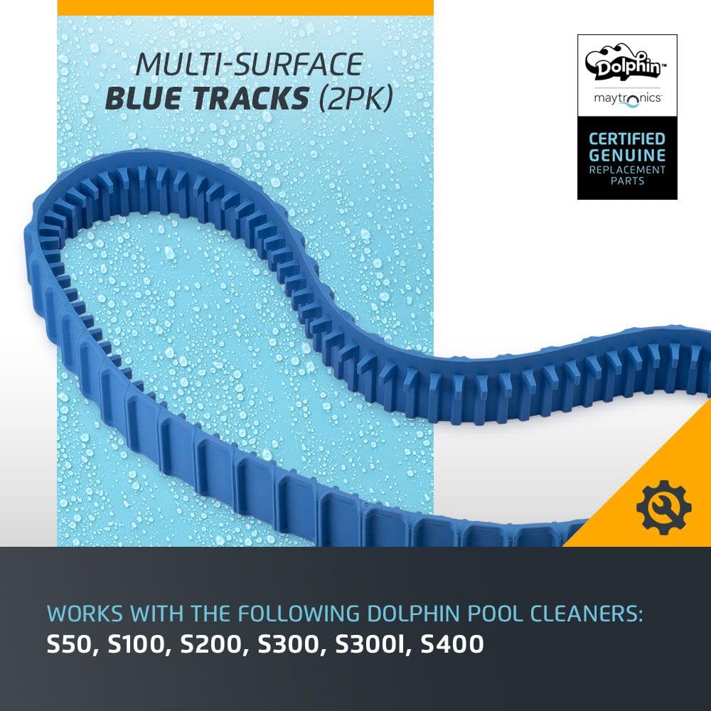 Dolphin Genuine Replacement Part — Durable, Multi-Surface Blue Tracks (2PK) for Traction and Movement (S-line Models) — 99831521-R2 - Image 3