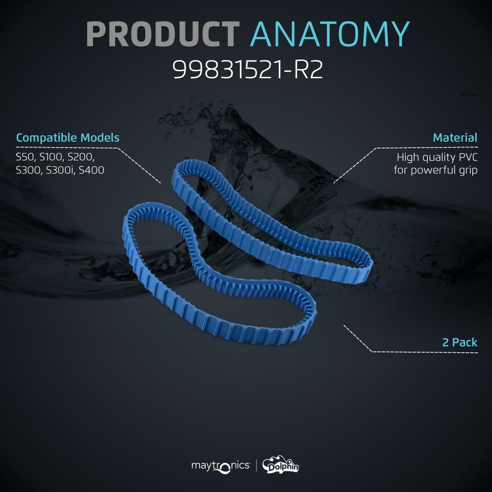 Dolphin Genuine Replacement Part — Durable, Multi-Surface Blue Tracks (2PK) for Traction and Movement (S-line Models) — 99831521-R2 - Image 4