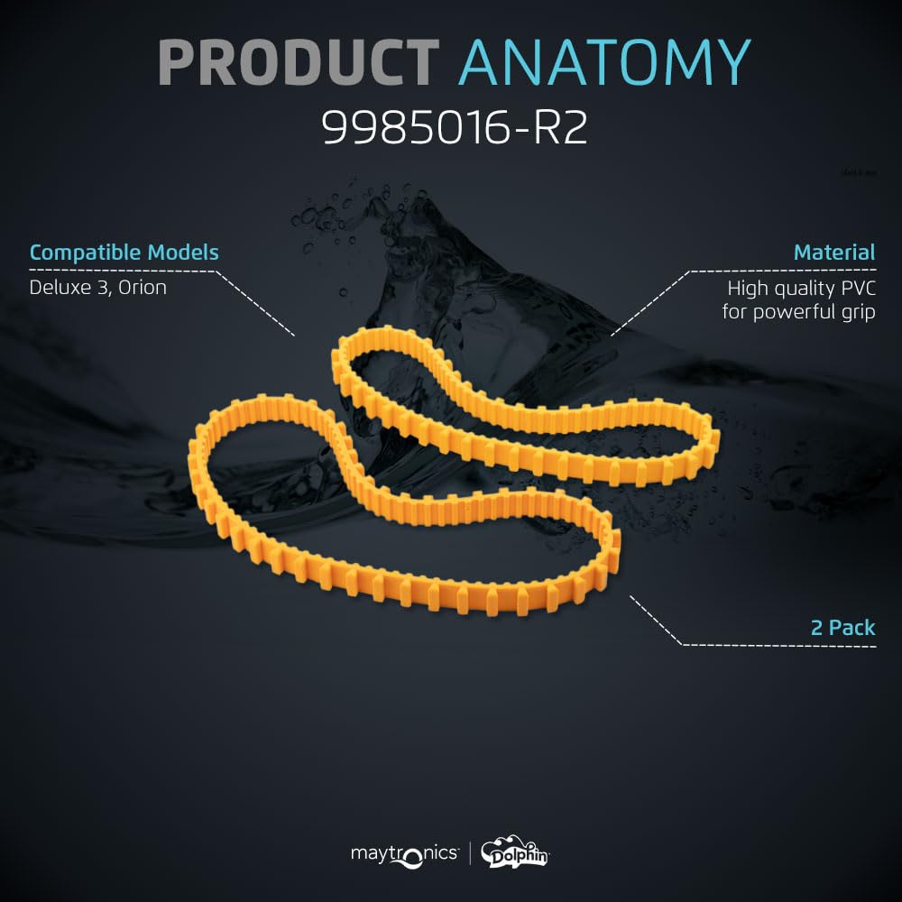Dolphin Genuine Replacement Part — Durable, Multi-Surface Yellow Tracks (Long/Short Combo) for Traction and Movement — Part Number 9985016-R2 - Image 4