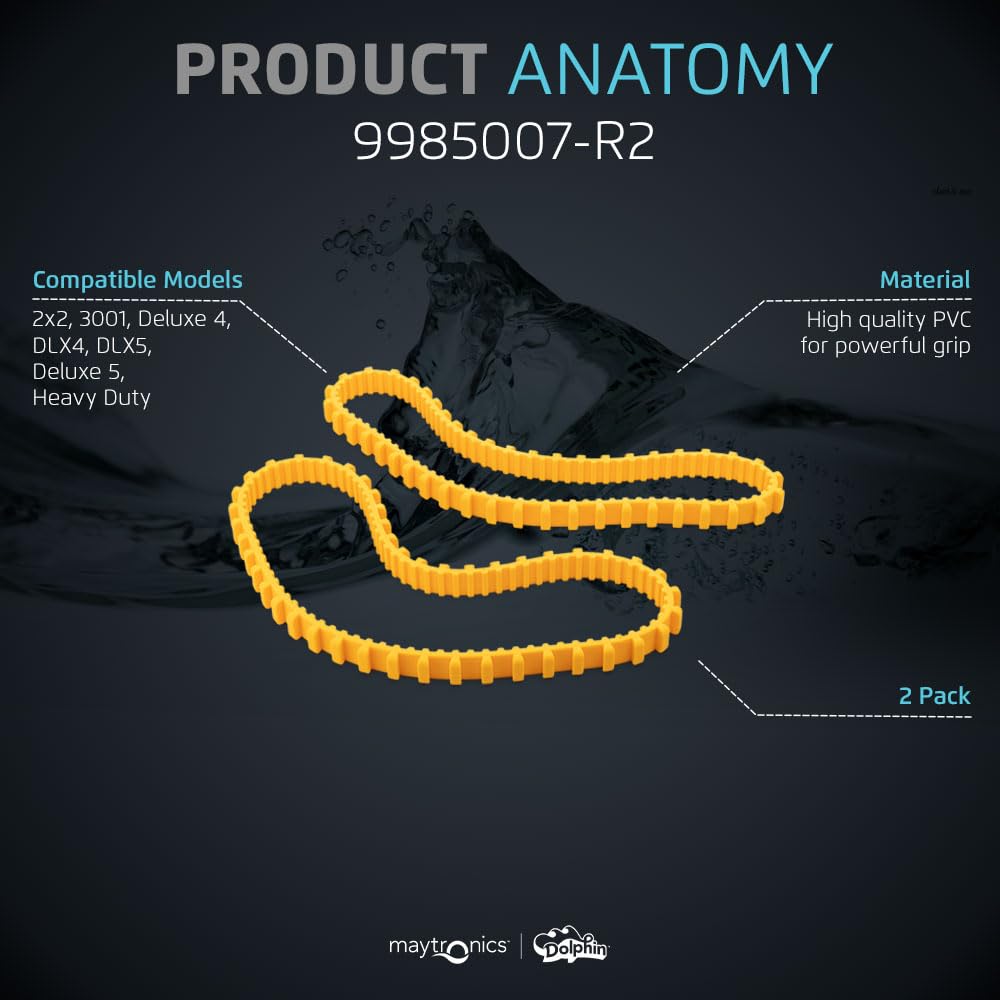 Dolphin Genuine Replacement Part — Durable, Multi-Surface Yellow Tracks for Traction and Movement (2PK) — 9985007-R2 - Image 4