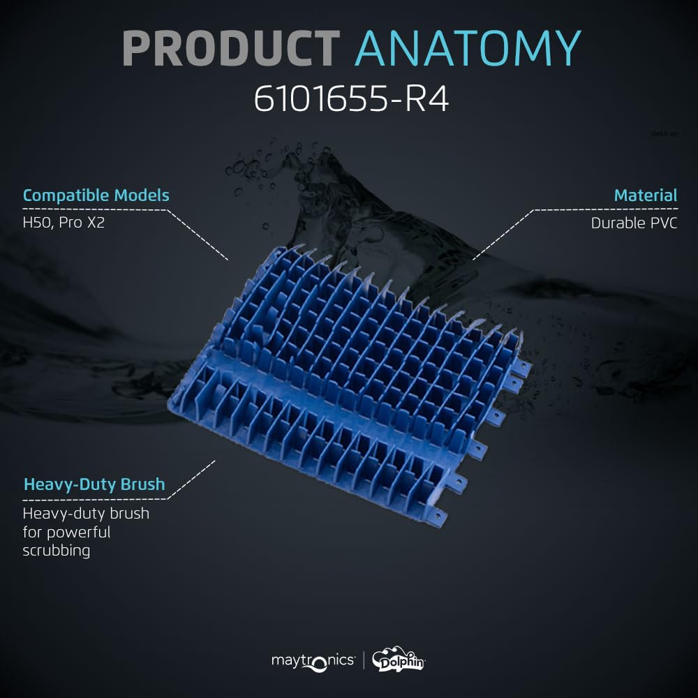 Dolphin Genuine Replacement Part Front and Rear Blue Brushes (4PK) Part Number 6101655-R4 - Image 4