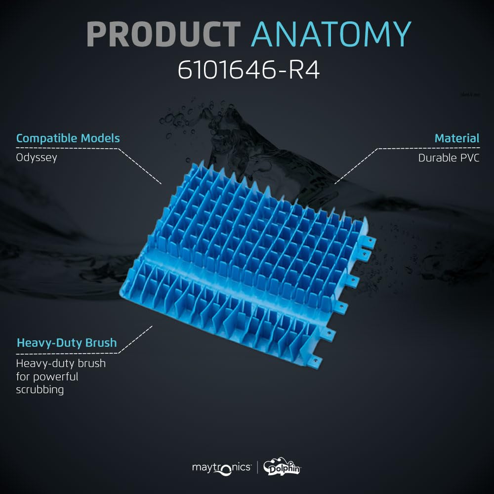 Dolphin Genuine Replacement Part Front and Rear Light Blue Brushes (4PK) Part Number 6101646-R4 - Image 4