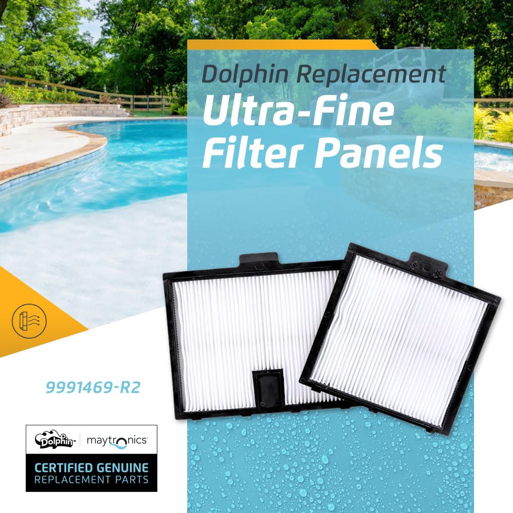 Dolphin Genuine Replacement Part Front and Rear Ultra Fine Filter Panels Part Number 9991469-R2 - Image 2