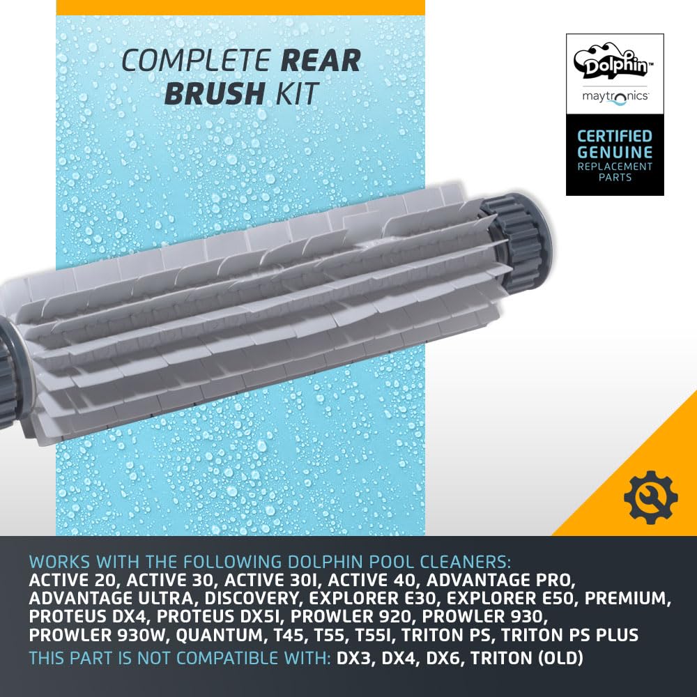 Dolphin Genuine Replacement Part Rear Grey Brush Kit Part Number 99955380-ASSY - Image 3