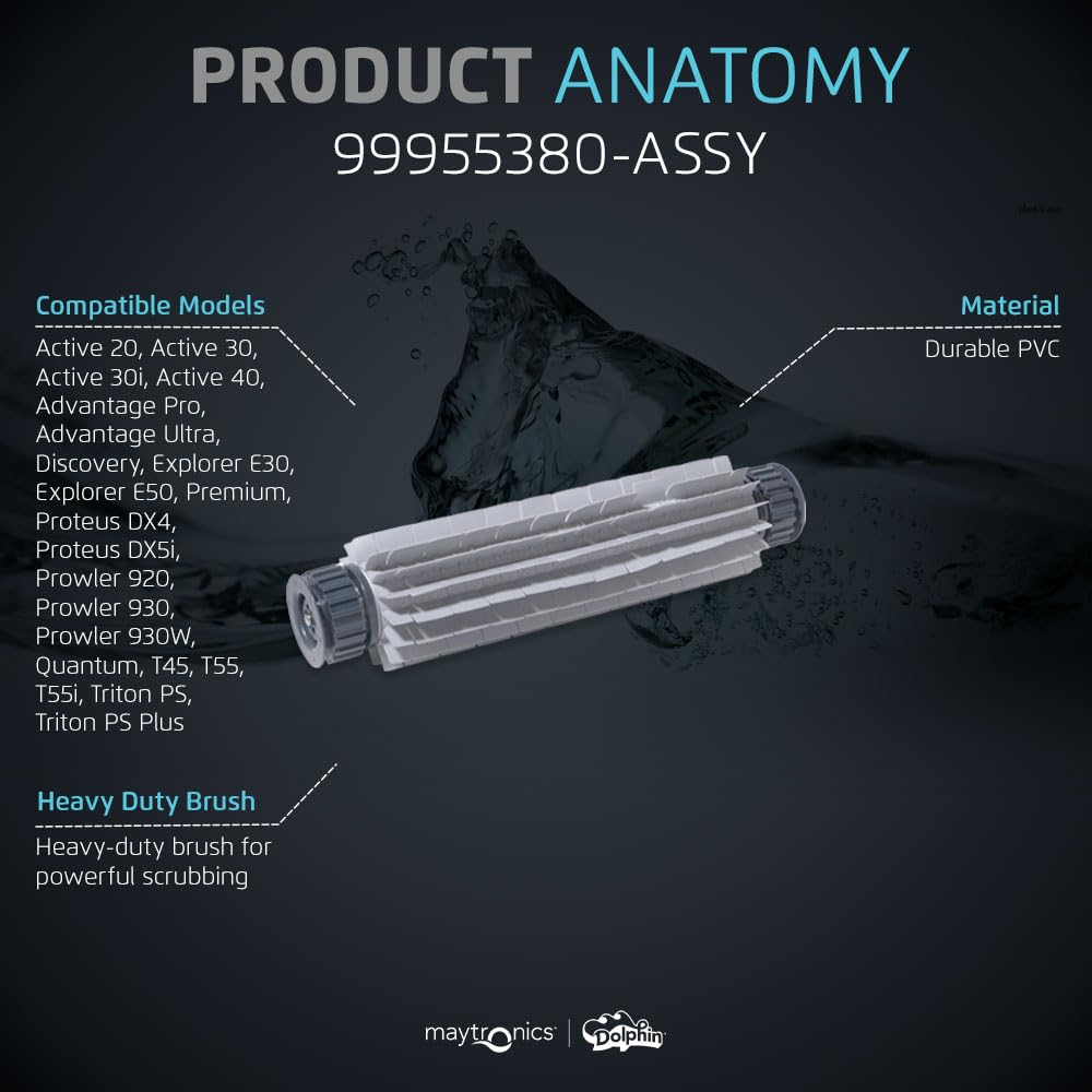 Dolphin Genuine Replacement Part Rear Grey Brush Kit Part Number 99955380-ASSY - Image 4