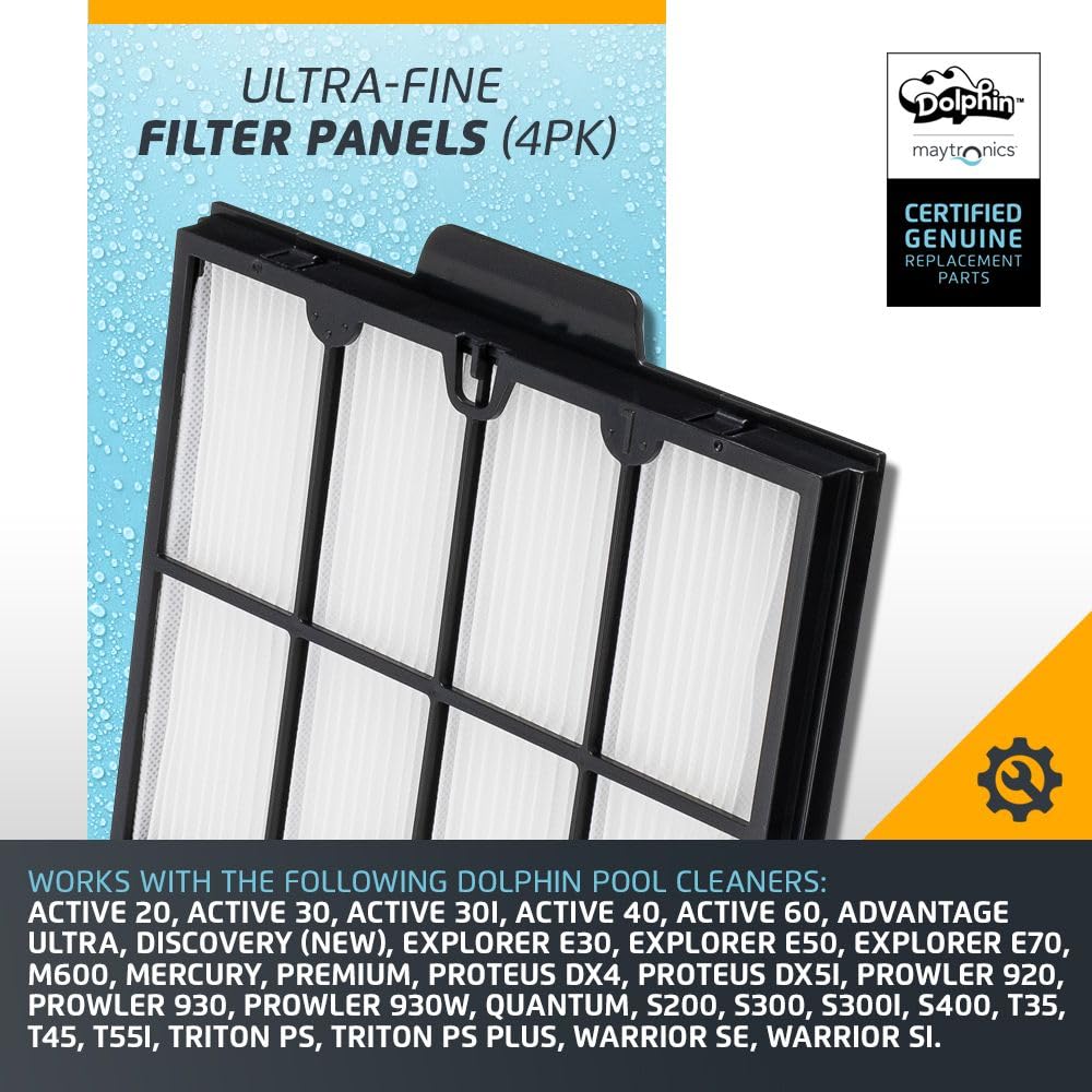 Dolphin Genuine Replacement Part — Ultra-Fine Filter Panels (4PK) — 9991467-R4 - Image 3