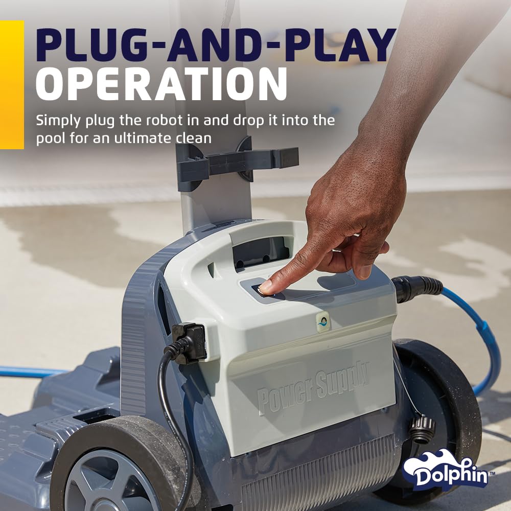 Dolphin Wave 80 Automatic Robotic Pool Vacuum Cleaner Includes Remote Control and Caddy, Waterline Scrubber Brush, Ideal for Commercial Pools up to 68 FT in Length - Image 6
