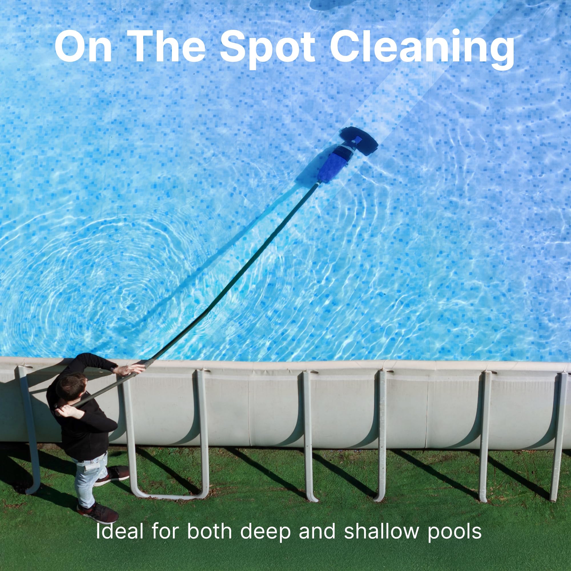 Niya Aquasweep Cordless Handheld Pool Vacuum from the Creators of Dolphin – 180° Brush, Long Battery Life – for Inground, Above Ground Pools & Spas - Image 3