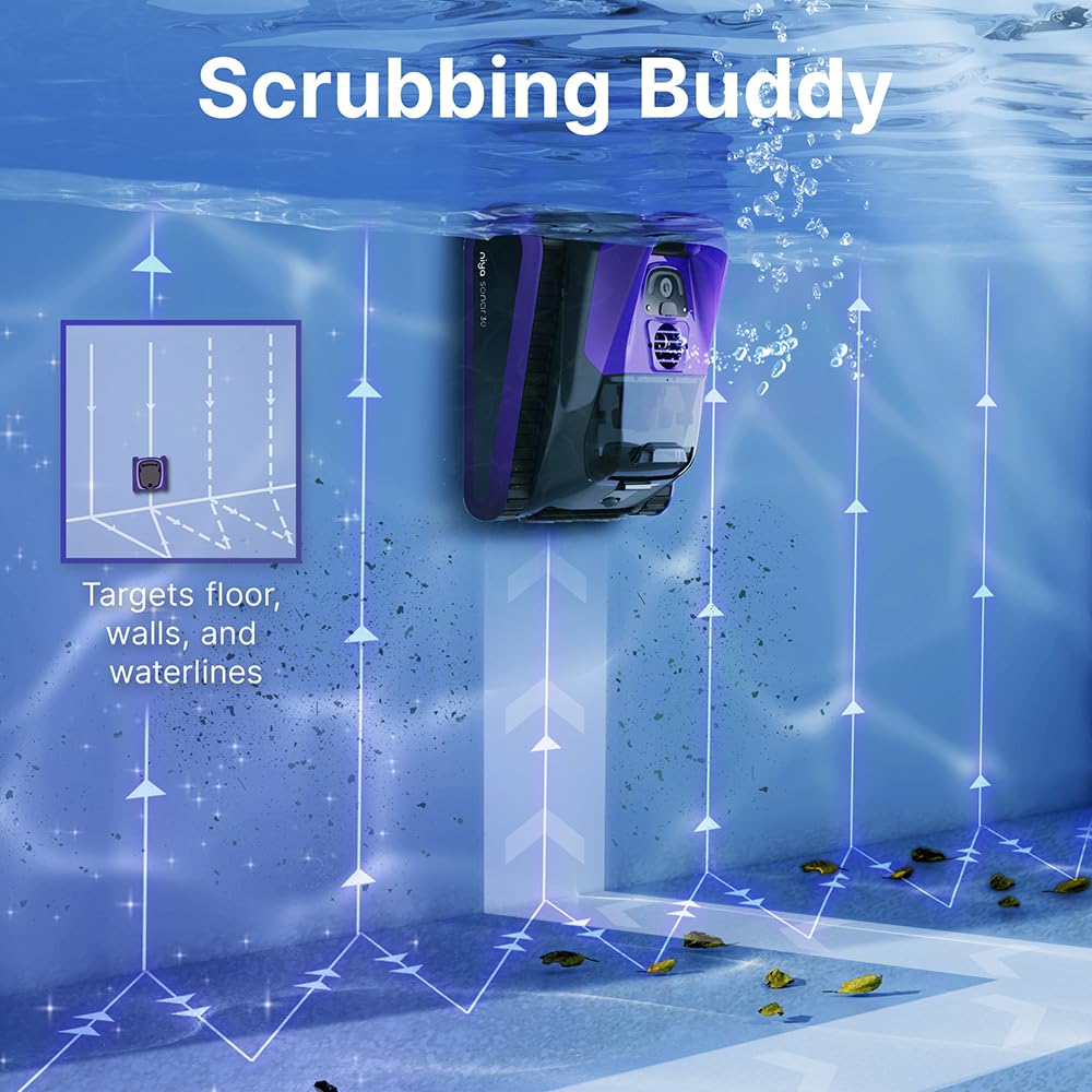 Niya Sonar 30 Cordless Robotic Pool Cleaner from The Creators of Dolphin, up to 33 FT in Pool Length, Wall Climbing, Sonar-Powered Navigation - Image 3