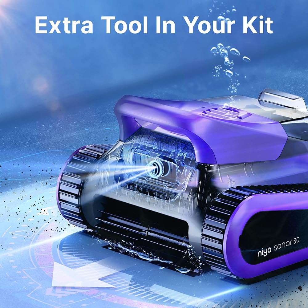 Niya Sonar 30 Cordless Robotic Pool Cleaner from The Creators of Dolphin, up to 33 FT in Pool Length, Wall Climbing, Sonar-Powered Navigation - Image 4
